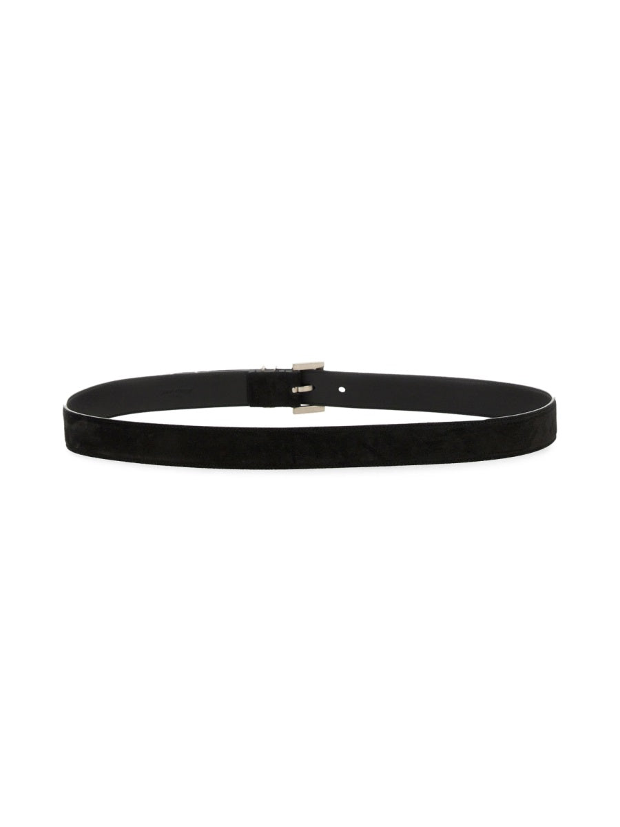 SAINT LAURENT Cassandra Leather Belt for Men - SS24 Collection