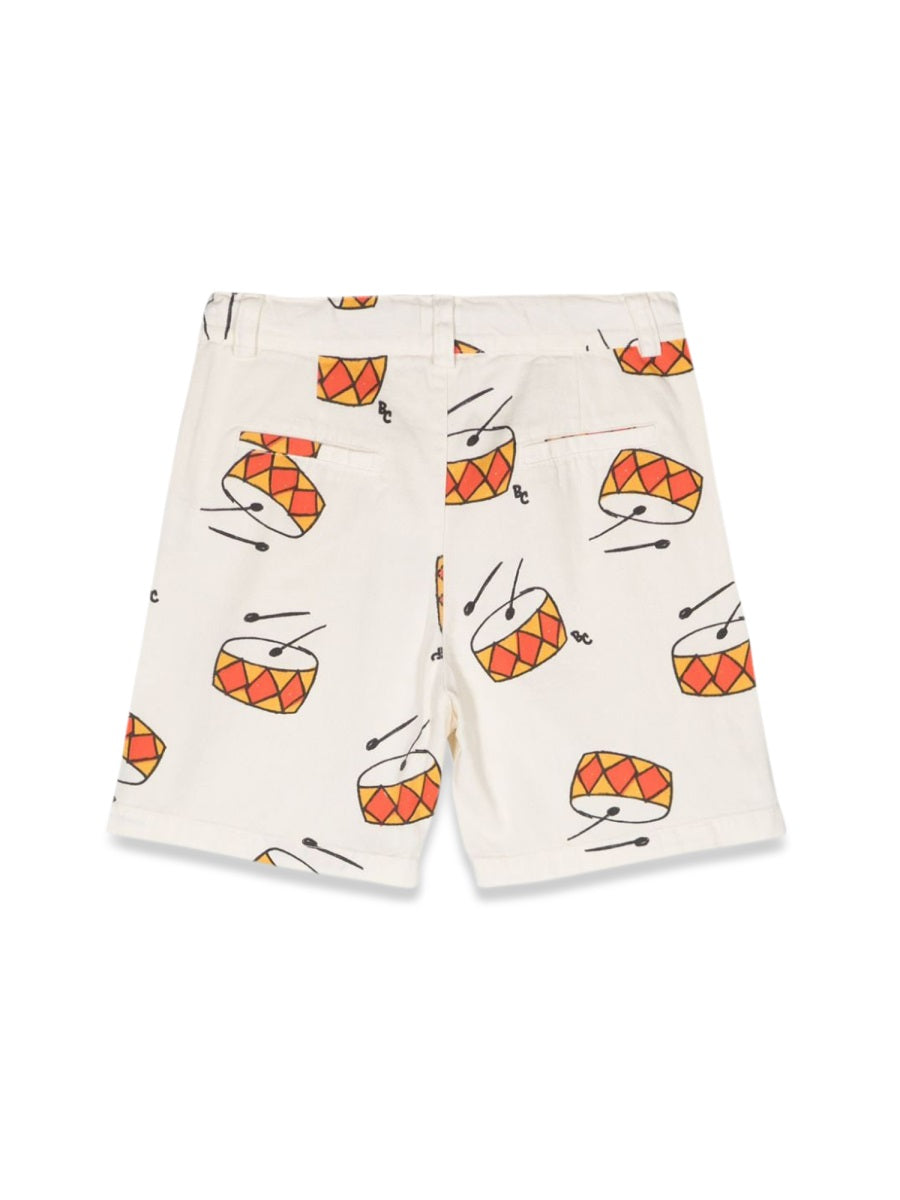 BOBO CHOSES Mini Drum Play Denim Bermuda Shorts