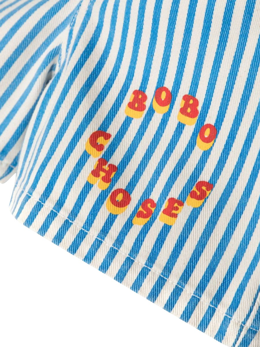 BOBO CHOSES Mini Circle Stripes Woven Shorts