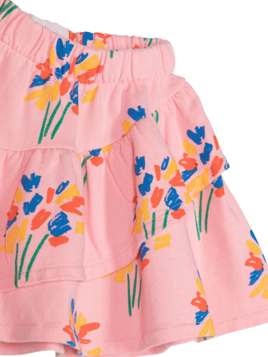 BOBO CHOSES Mini Ruffle Skirt with Playful Fireworks Design
