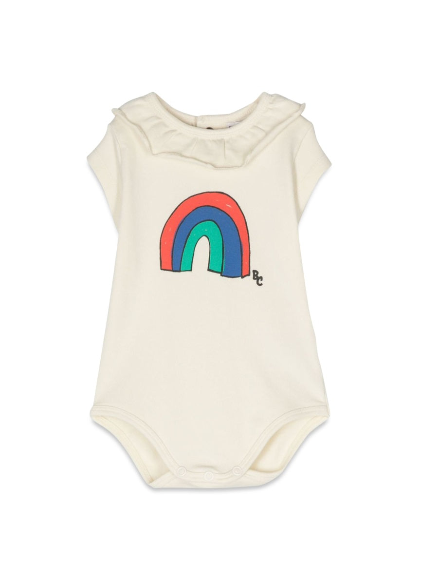BOBO CHOSES Mini Rainbow Ruffle Collar Baby Bodysuit