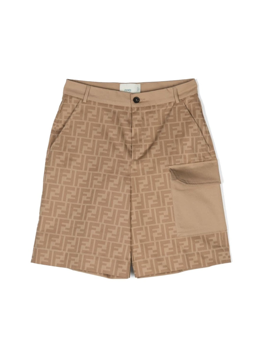 FENDI Boys' Mini Bermuda Gabardine Shorts