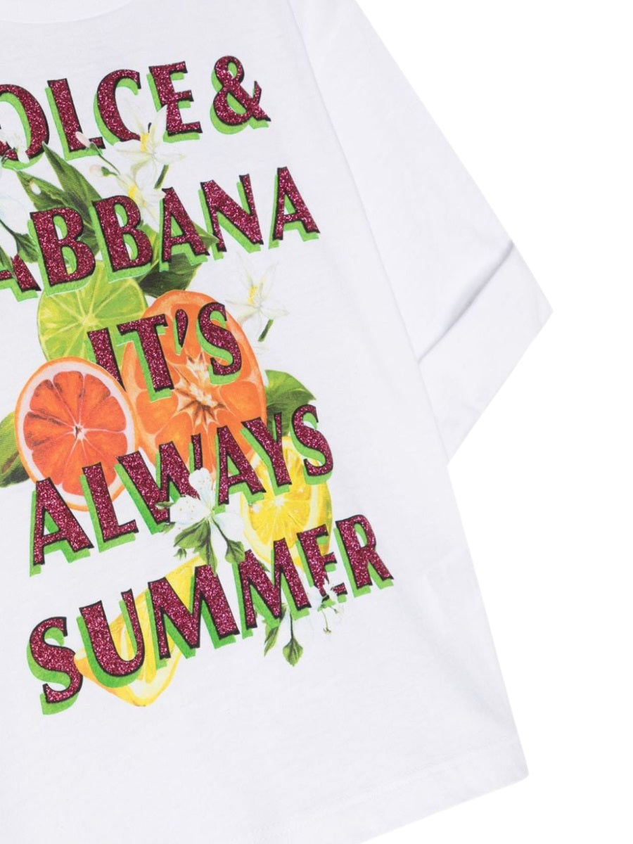 DOLCE & GABBANA Girls' Mini Short Sleeve T-Shirt
