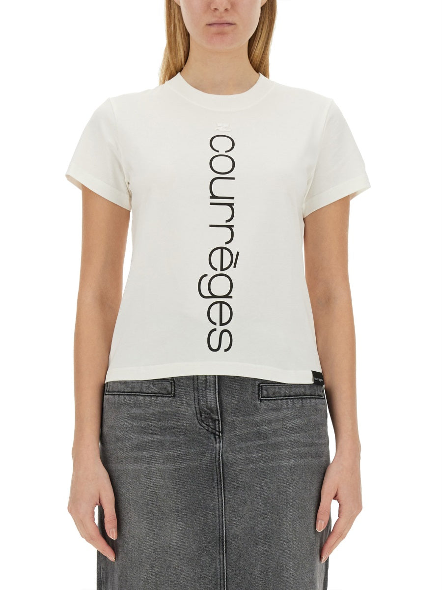COURREGES Regular Fit Logo T-Shirt - Size S