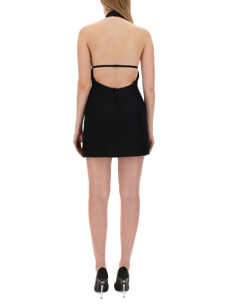 DOLCE & GABBANA Elegant Back-Detail Mini Dress - Size 38 IT