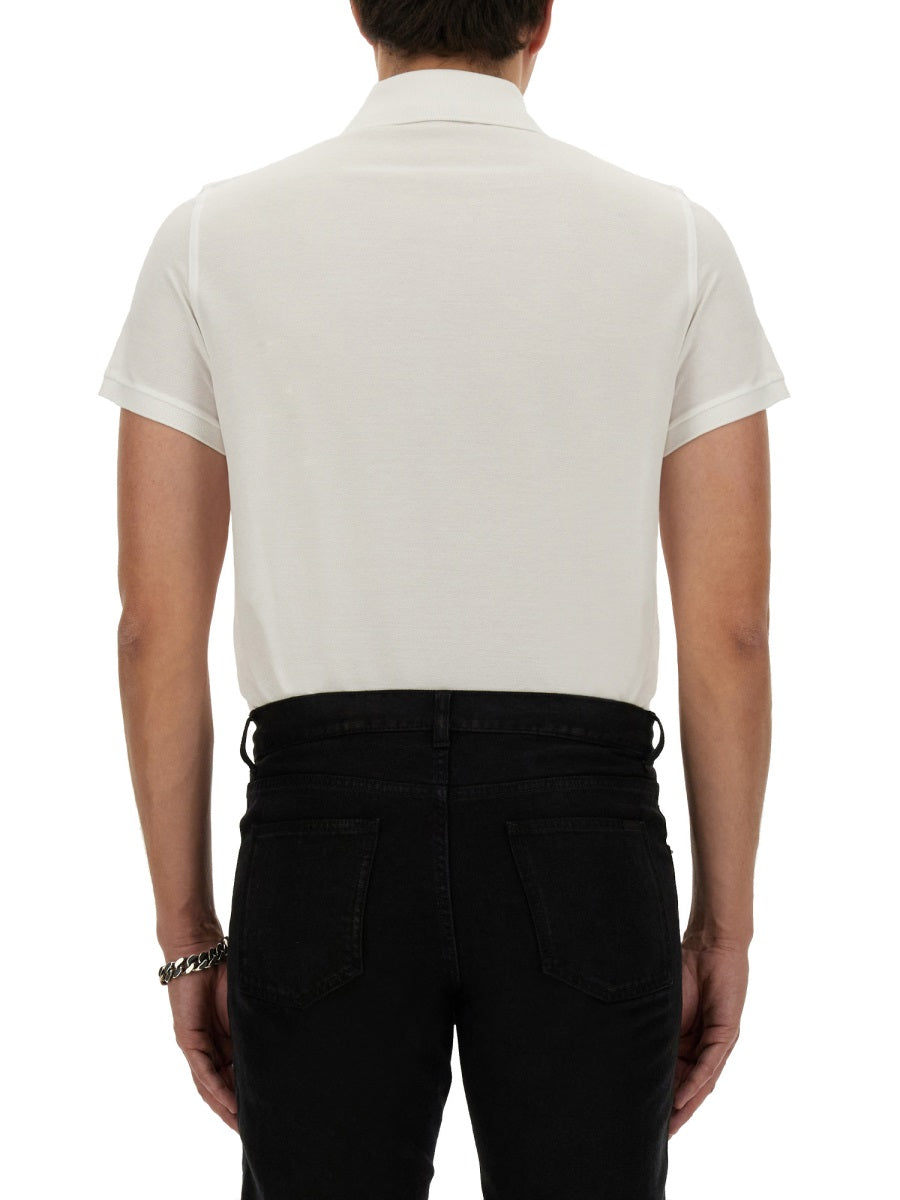 SAINT LAURENT Monogram Polo Shirt - Size L