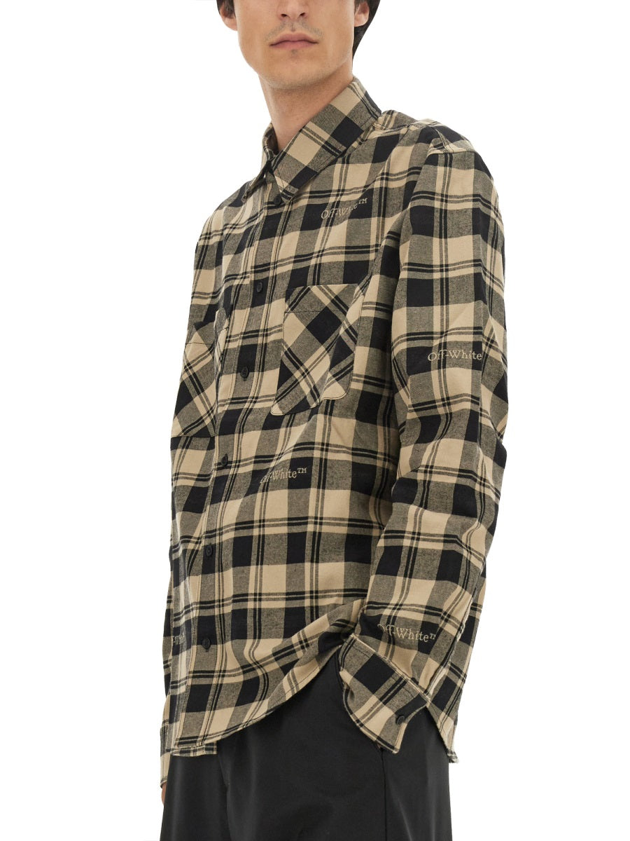 OFF-WHITE Oversized Check Print Shirt - Size L