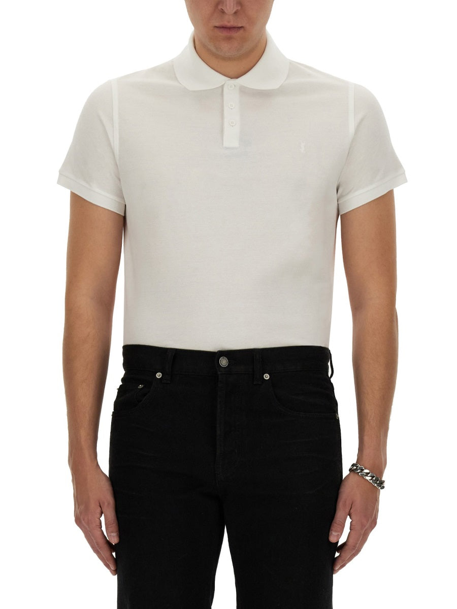 SAINT LAURENT Monogram Polo Shirt - Size L
