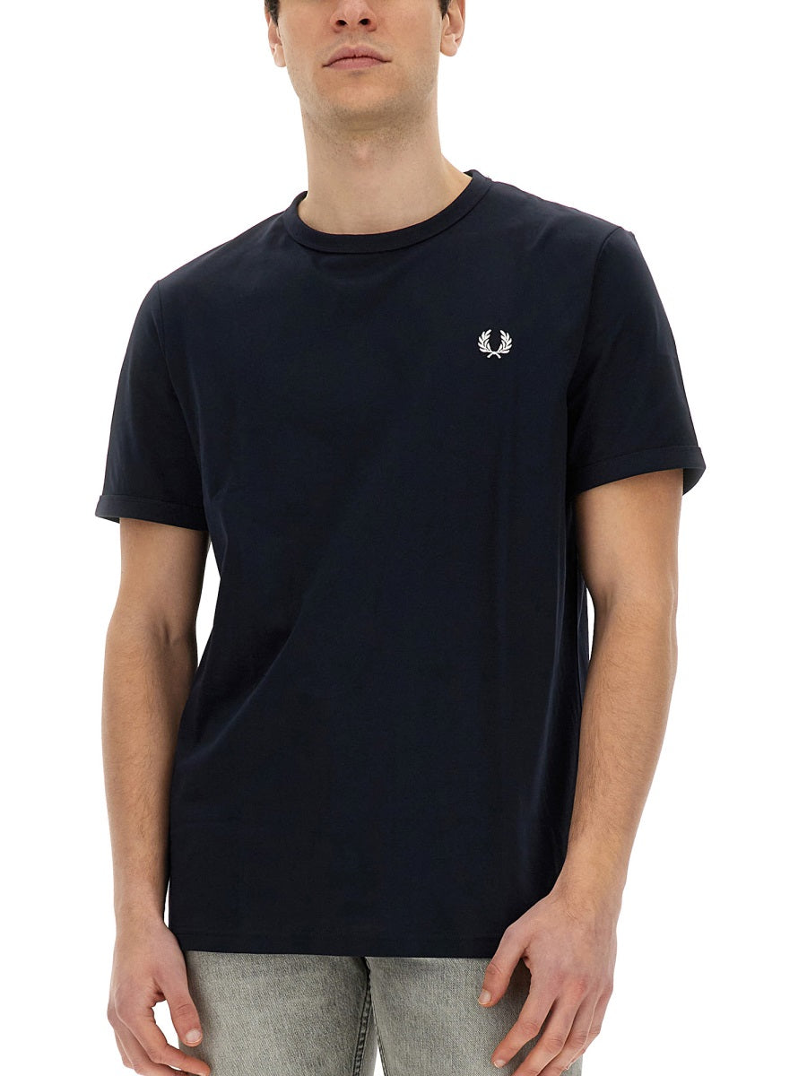 FRED PERRY Classic Logo T-Shirt - Size L