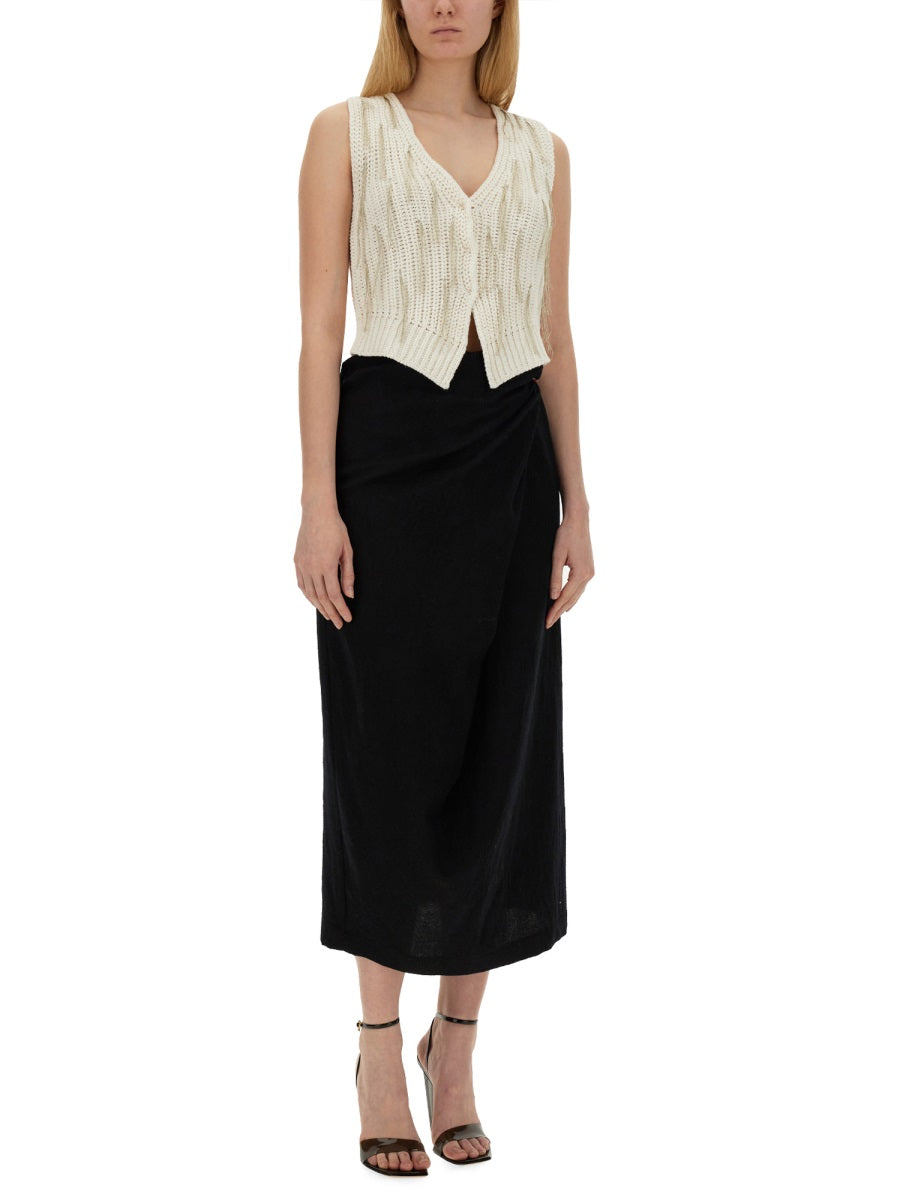 ALYSI Regular Fit Mini Skirt with Hook - Size 42