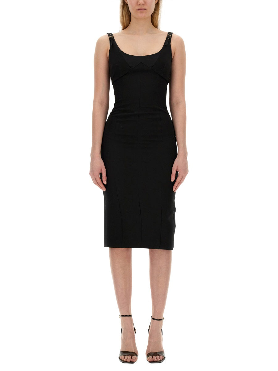 VERSACE JEANS COUTURE Mini Dress with Buckles - Size 42 IT