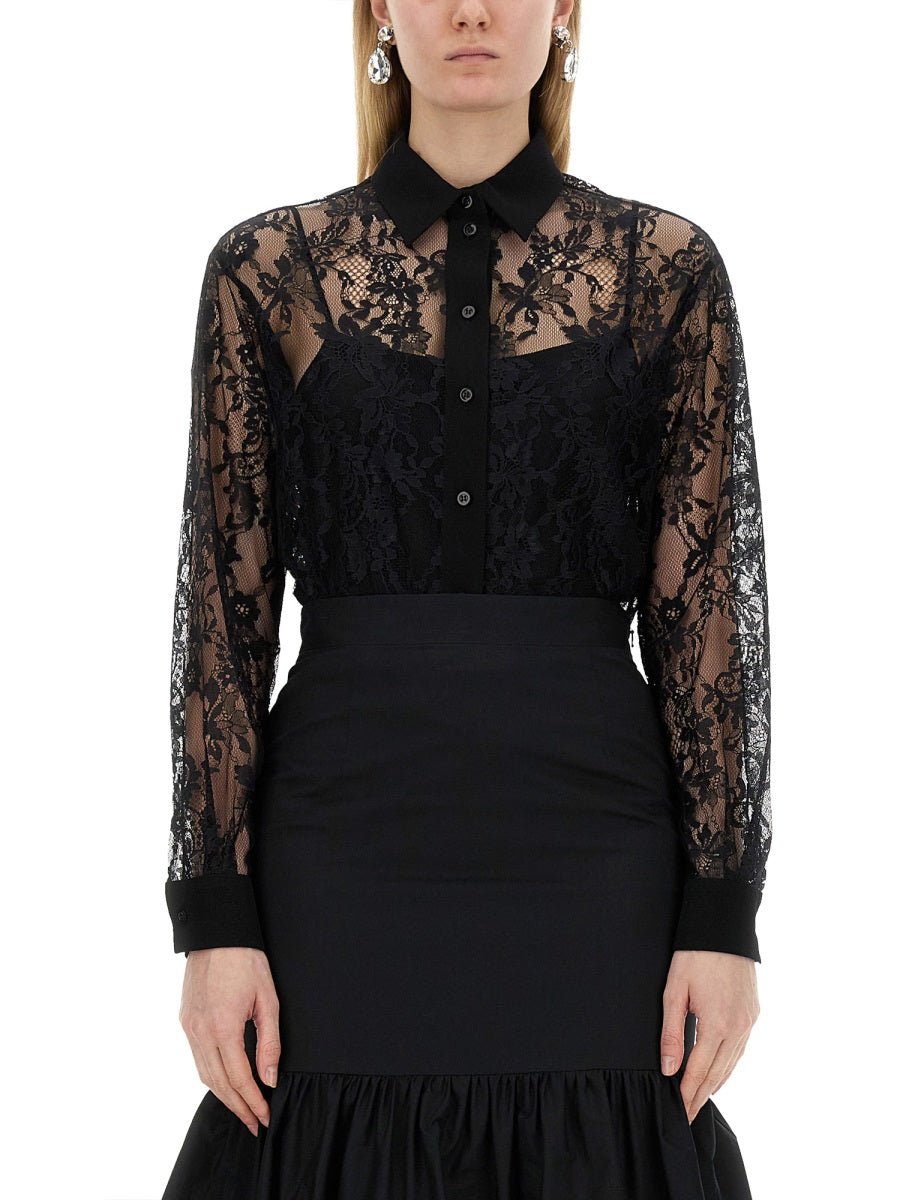 MOSCHINO Elegant Lace Shirt for Women - Size 40 IT
