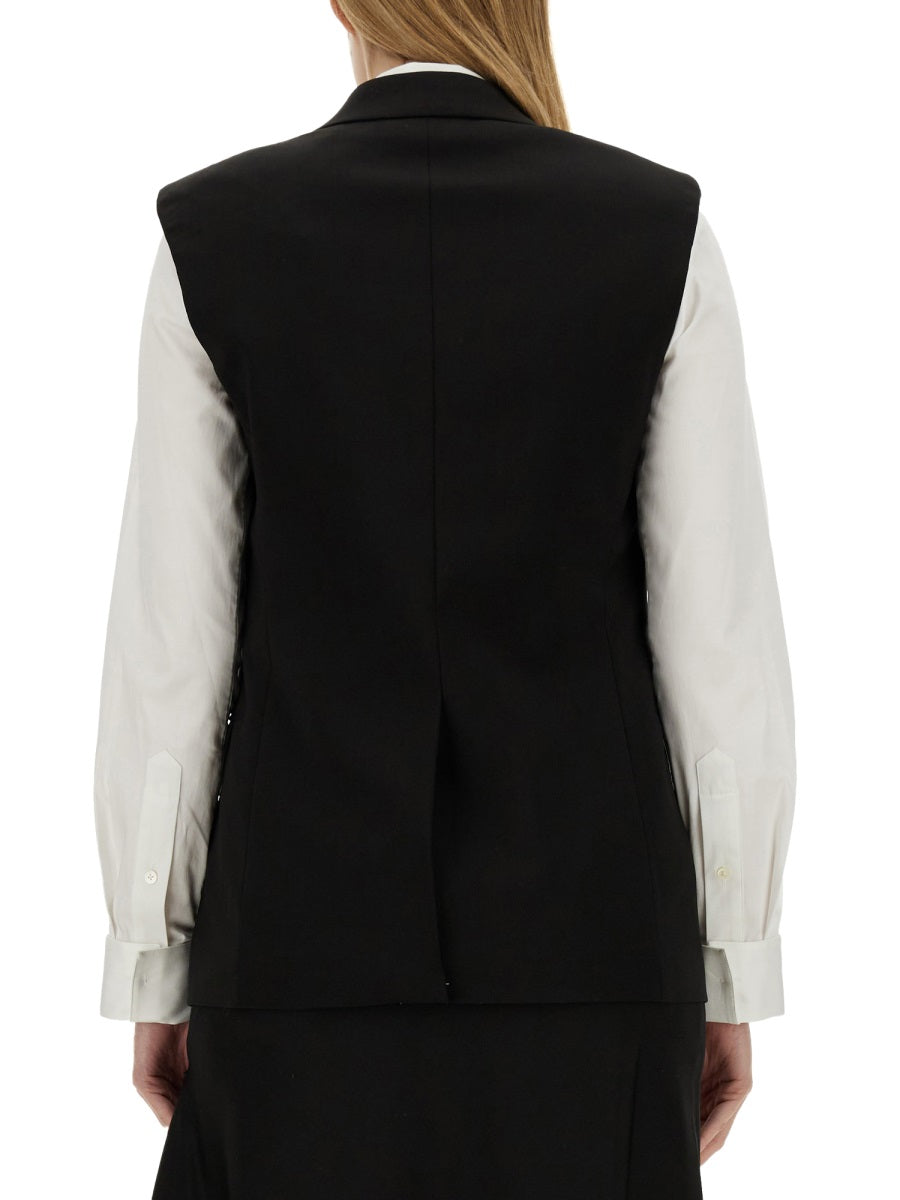 HELMUT LANG Oversized Virgin Wool Vest Size 2