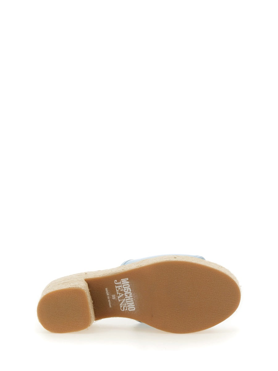 MOSCHINO JEANS Denim Footbed Sandals for Women