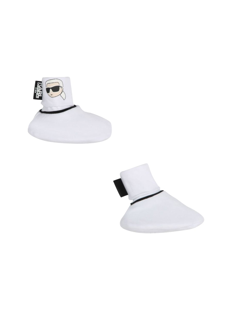KARL LAGERFELD Mini Bonnet and Slippers Set