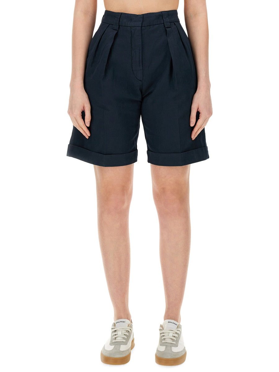 ASPESI Cotton-Linen Mini Shorts - Size 40