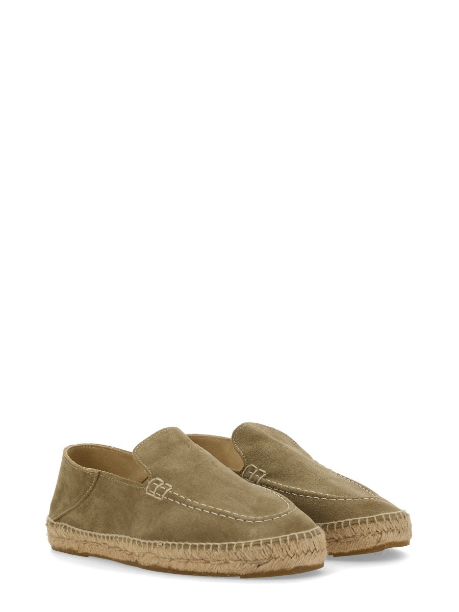 MANEBI Men's Leather Espadrille Flats