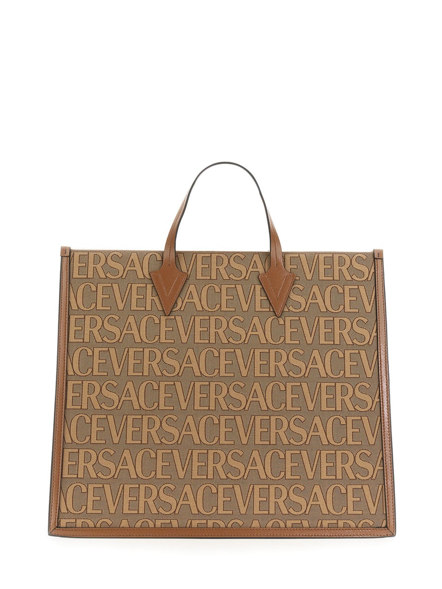 VERSACE Allover Logo Shopper Handbag