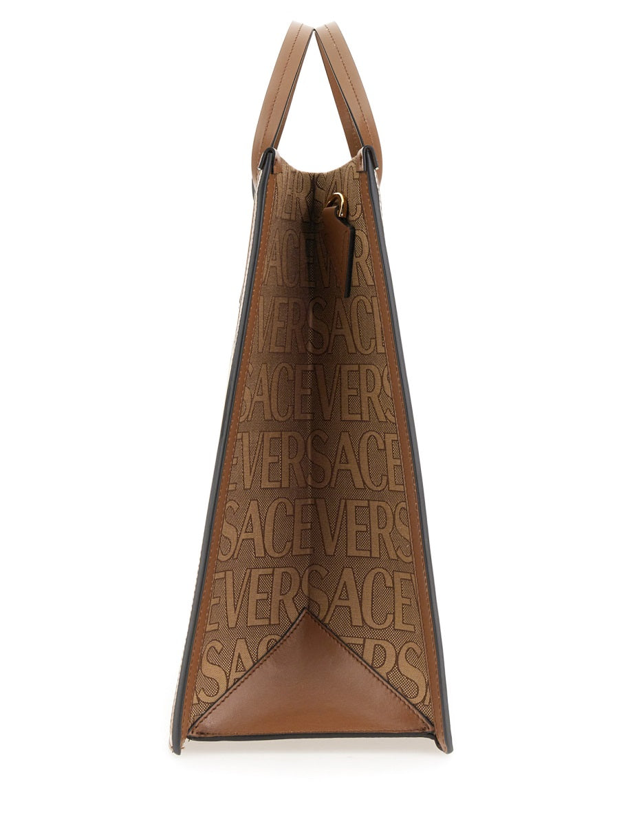 VERSACE Allover Logo Shopper Handbag