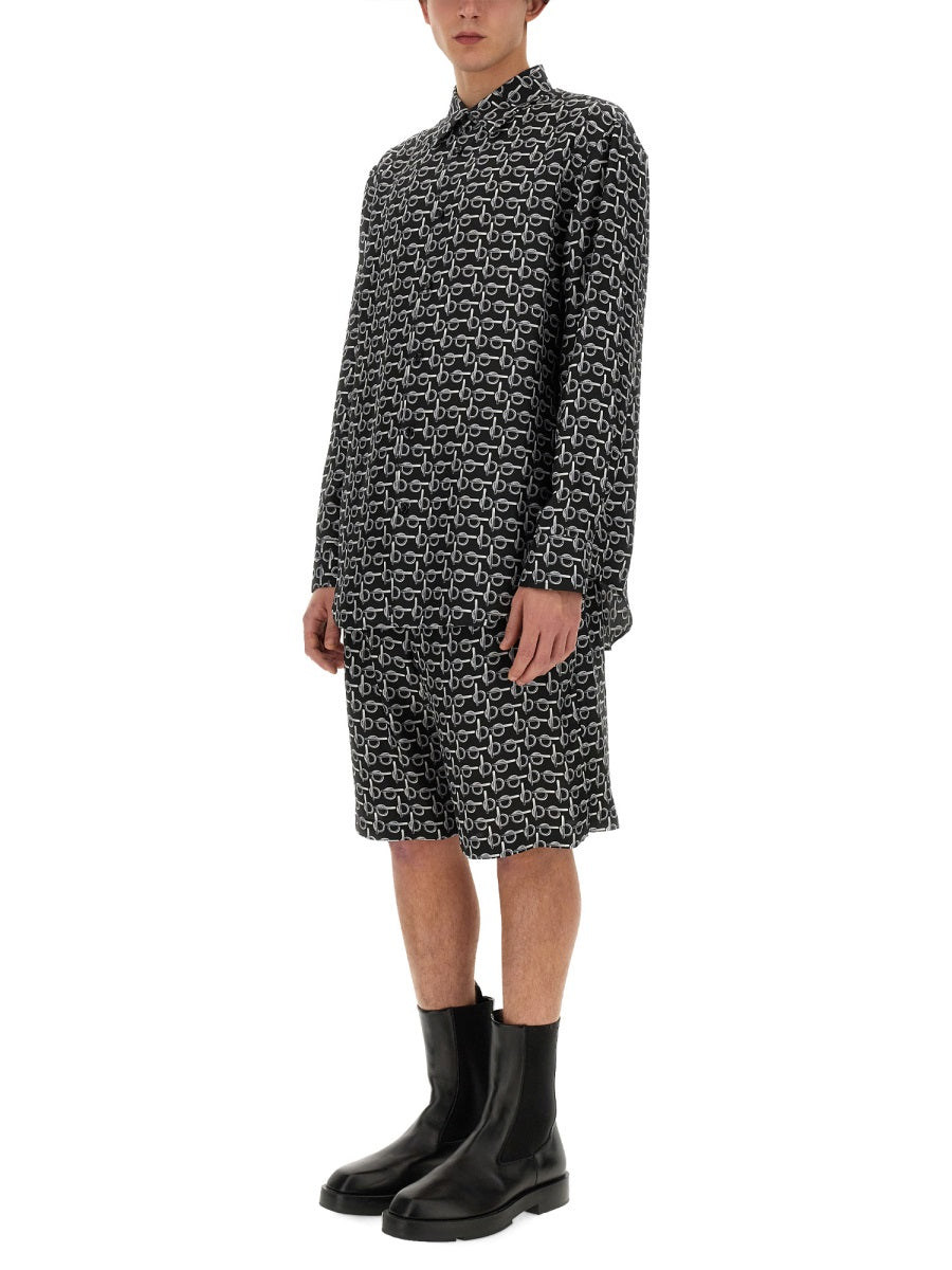 BURBERRY Oversized Men's Silk Shirt - Size M