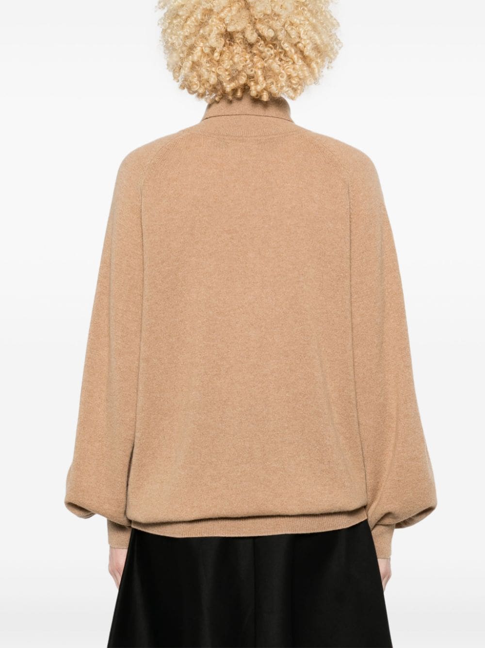 KHAITE High Neck Cashmere Blend Sweater