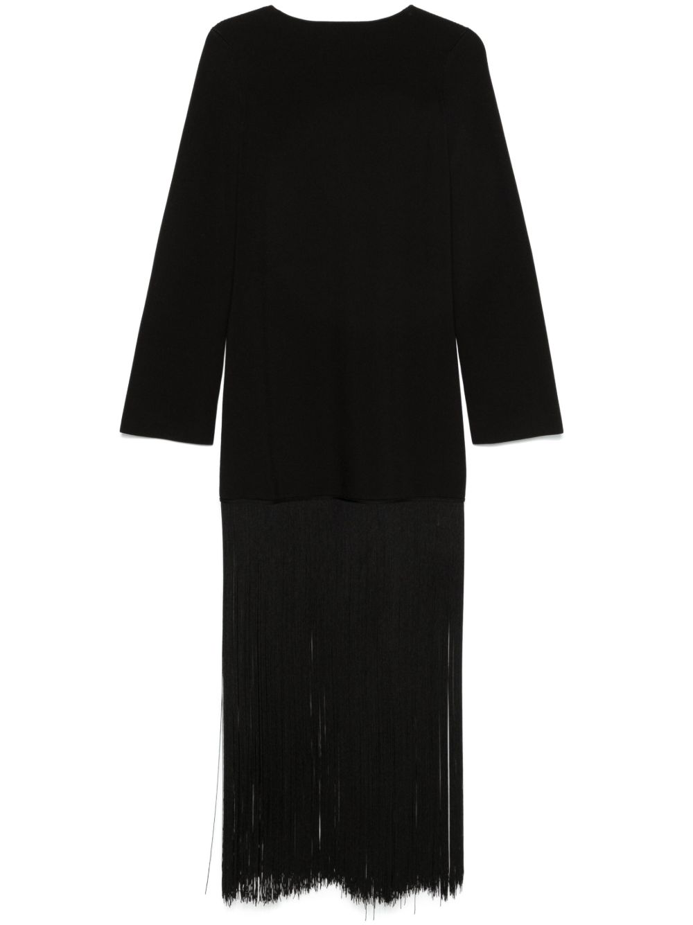 KHAITE Fringed Mini Dress with V-Back for Women