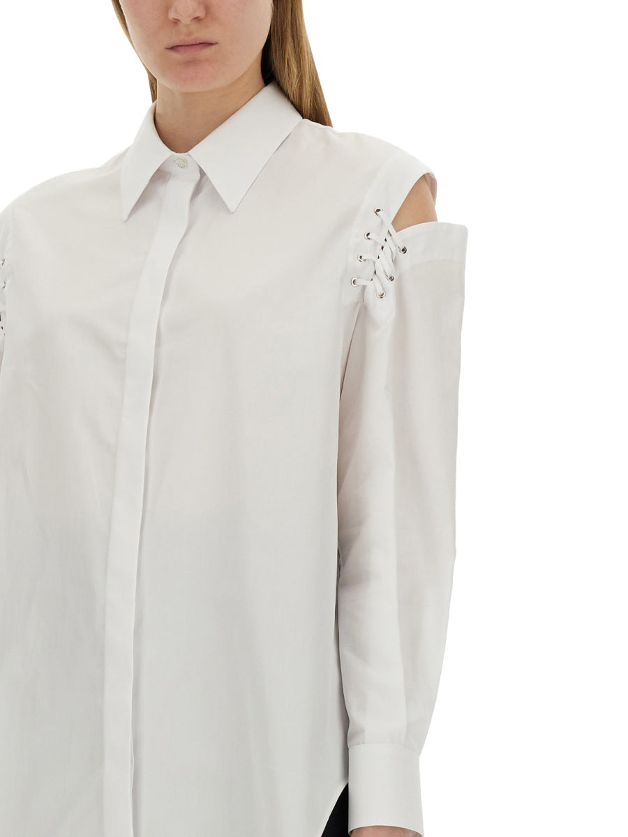 ALEXANDER McQUEEN Cocoon Shirt with Cut-Out Details - Size 40 IT