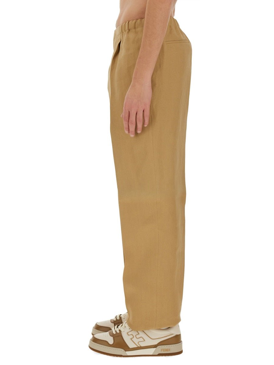 FENDI Stylish Canvas Pants - Size 48 IT