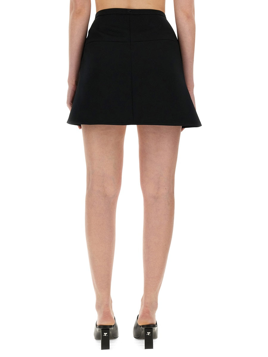COURREGES Chic Mini Skirt in Premium Fabric - Size 38