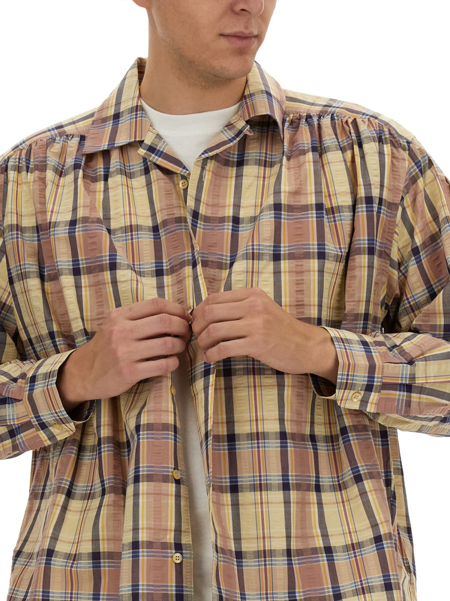 AïE Oversized Seersucker Cotton Shirt - Size L