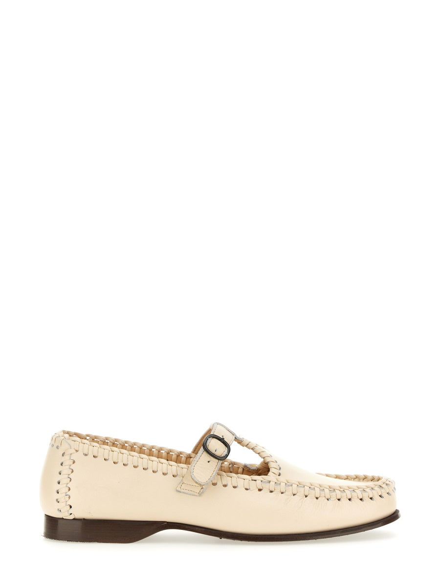 HEREU Elegant Moccasin T-Bar Loafers for Women