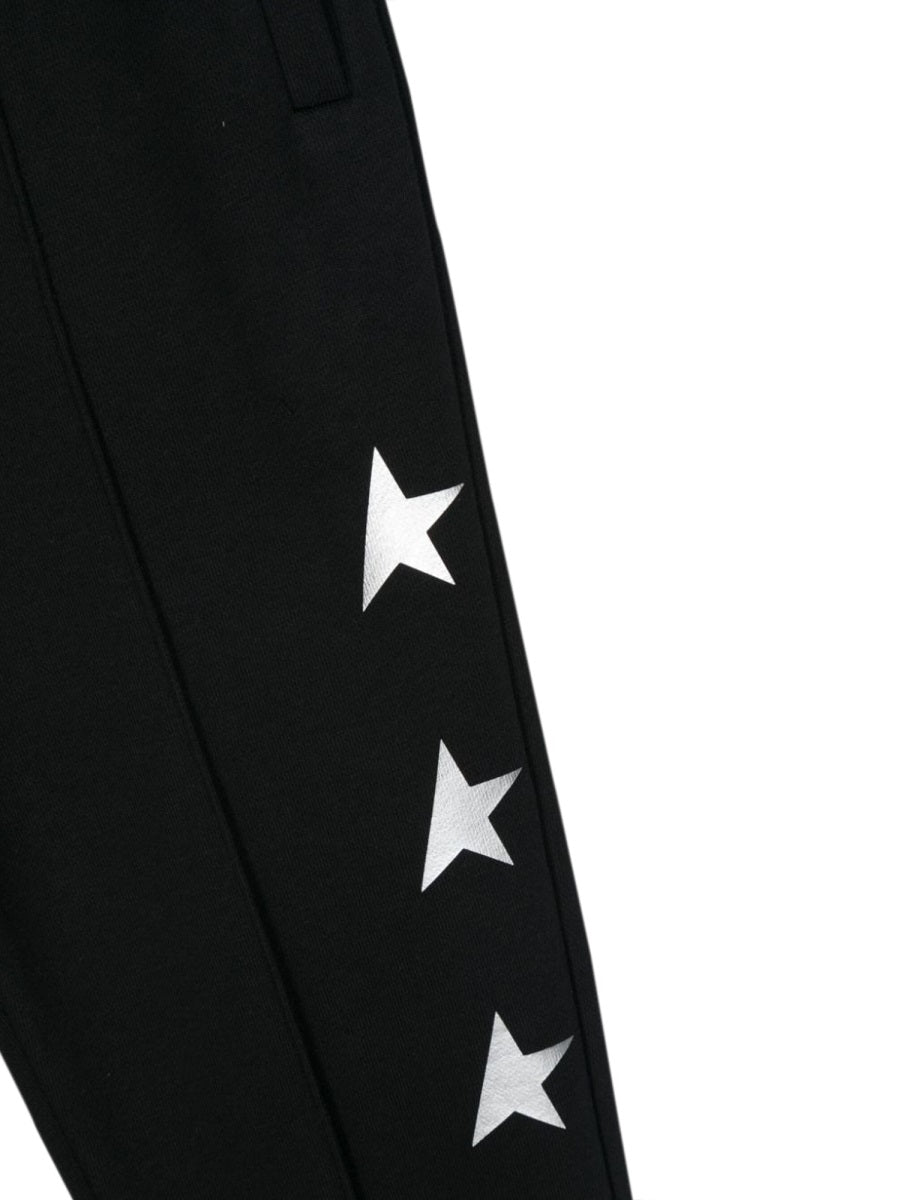 GOLDEN GOOSE Mini Star Print Tapered Leg Jogging Pants for Boys