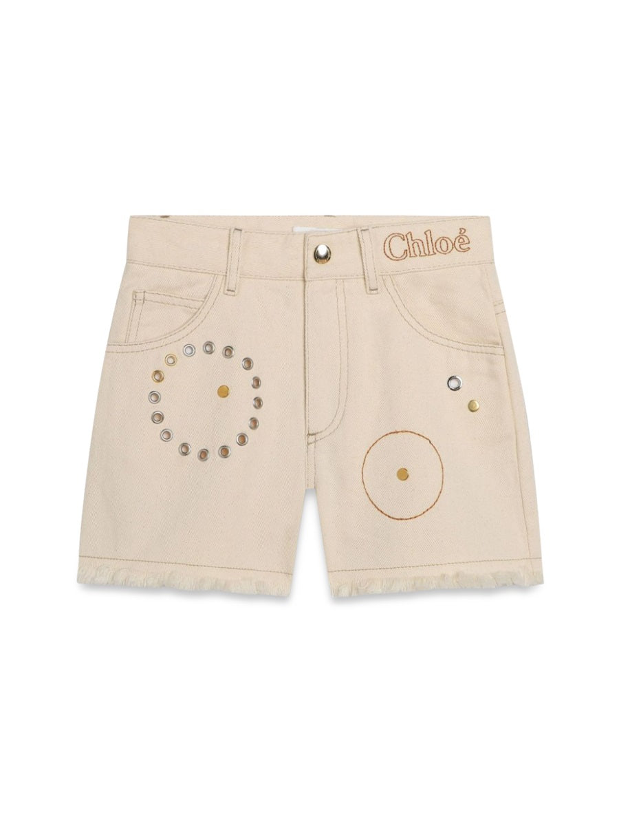 CHLOÉ Girls' Mini Denim Shorts