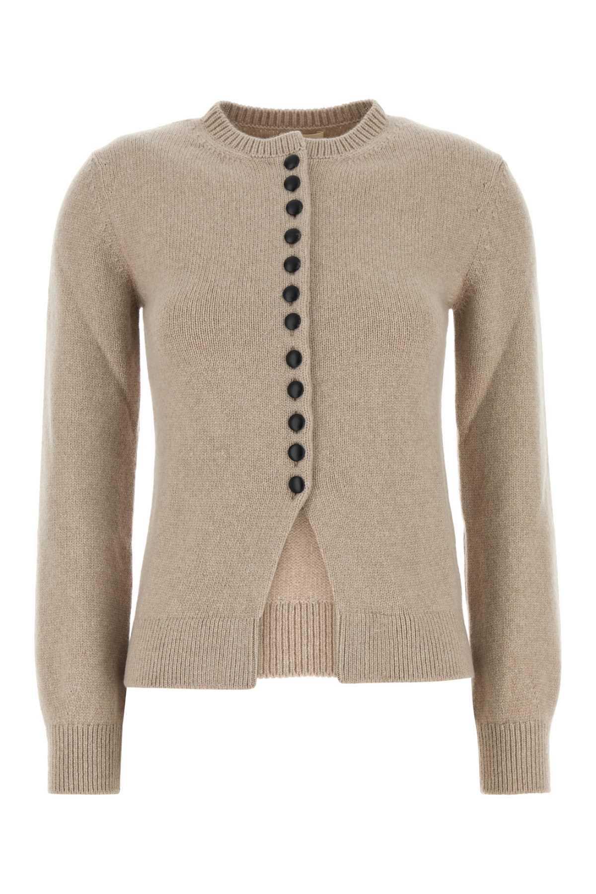 KHAITE Cappuccino Cashmere Josette Cardigan