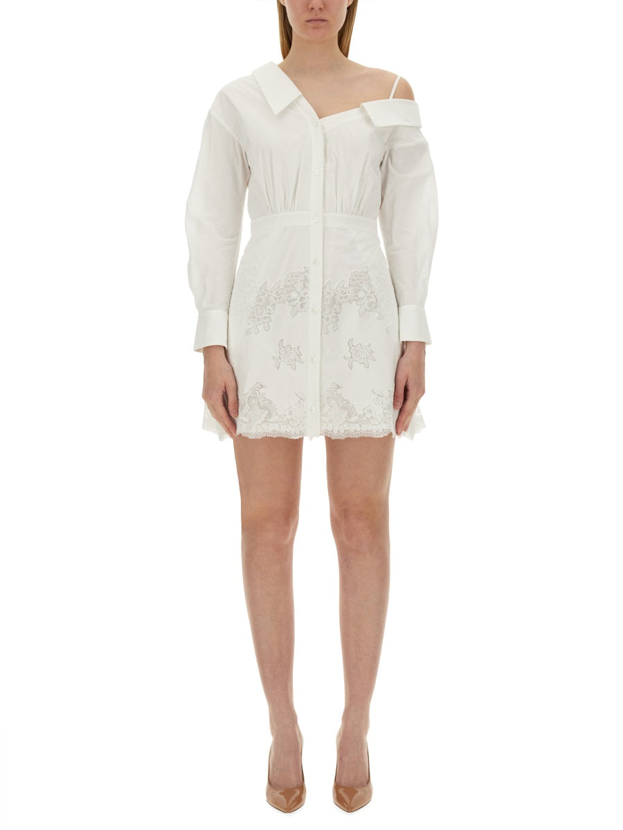 SELF-PORTRAIT Cotton Lace Mini Dress Size 8