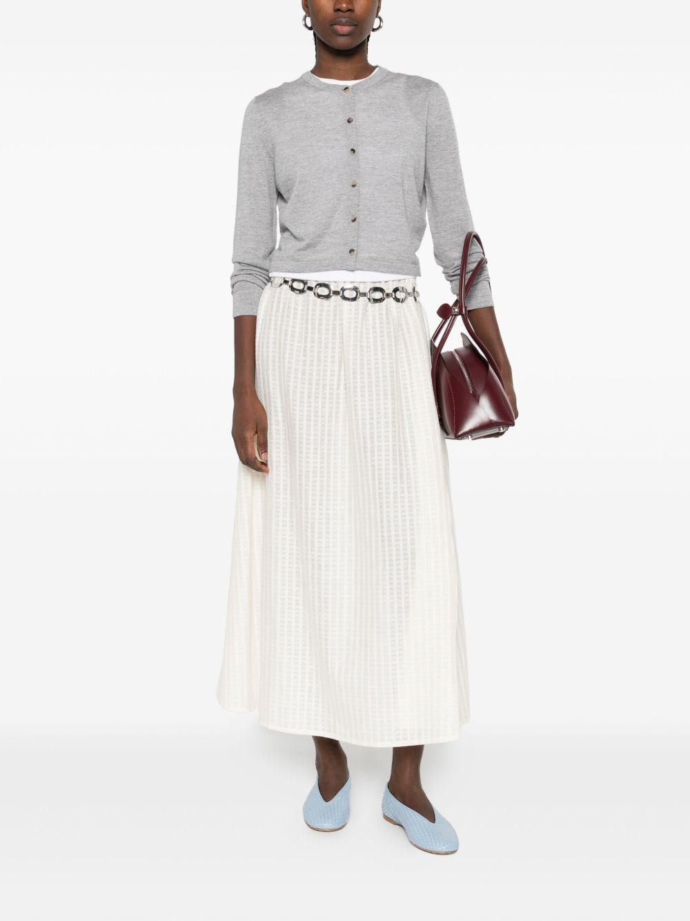 KHAITE Wool Cardigan with Button Fastening for Women