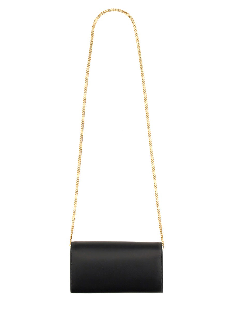 BALMAIN Mini Leather Shoulder Bag - 10.5 CM X 30 CM X 3 CM
