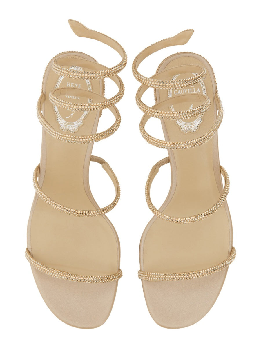 RENE CAOVILLA Cleo Mini Heel Sandal - 3.5 cm