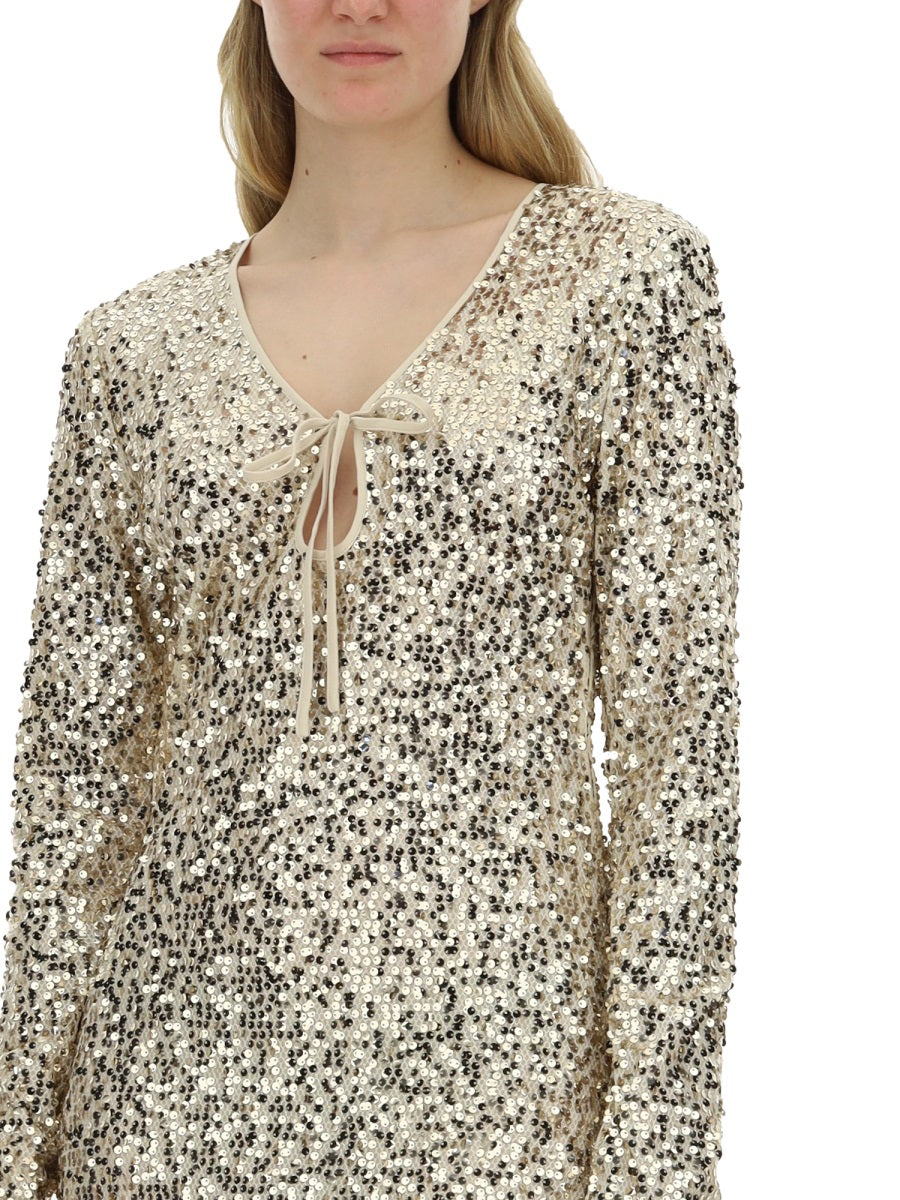 ROTATE BIRGER CHRISTENSEN Sequined Mini Dress, Size 36