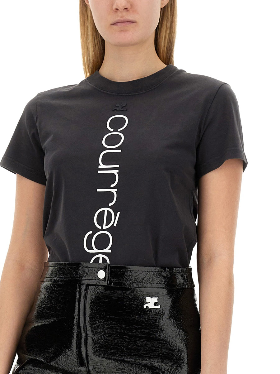 COURREGES Regular Fit Logo T-Shirt - Size S