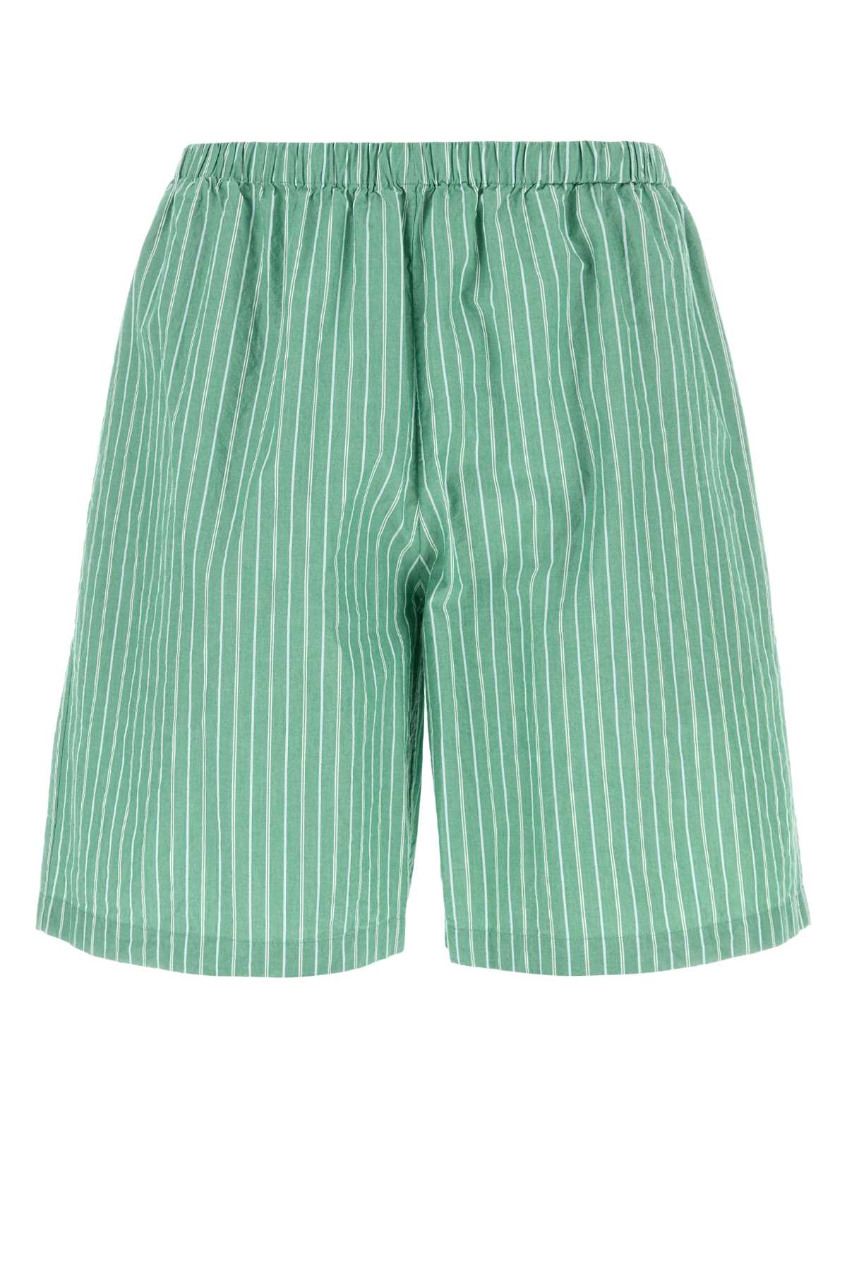 THE ROW Embroidered Cotton Zindel Bermuda Shorts