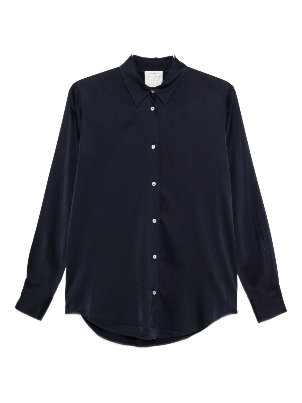 FORTE FORTE Elegant Silk-Blend Long Sleeve Shirt