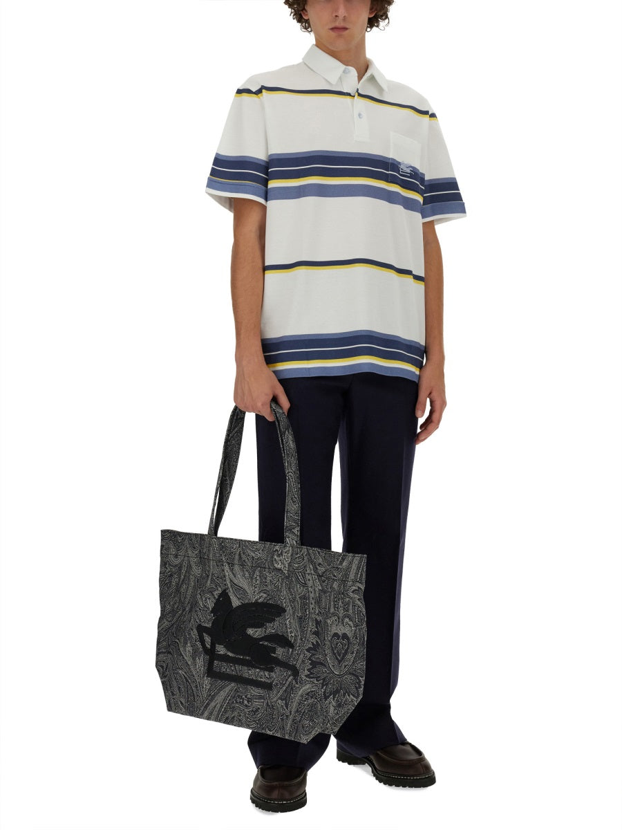 ETRO Classic Polo Shirt with Pegasus Embroidered - Size L