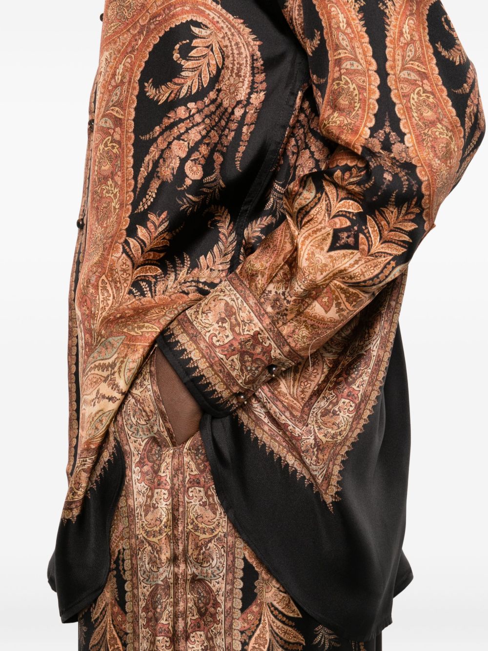 ZIMMERMANN Hypnotic Silk Shirt with Paisley Print - Long Sleeves