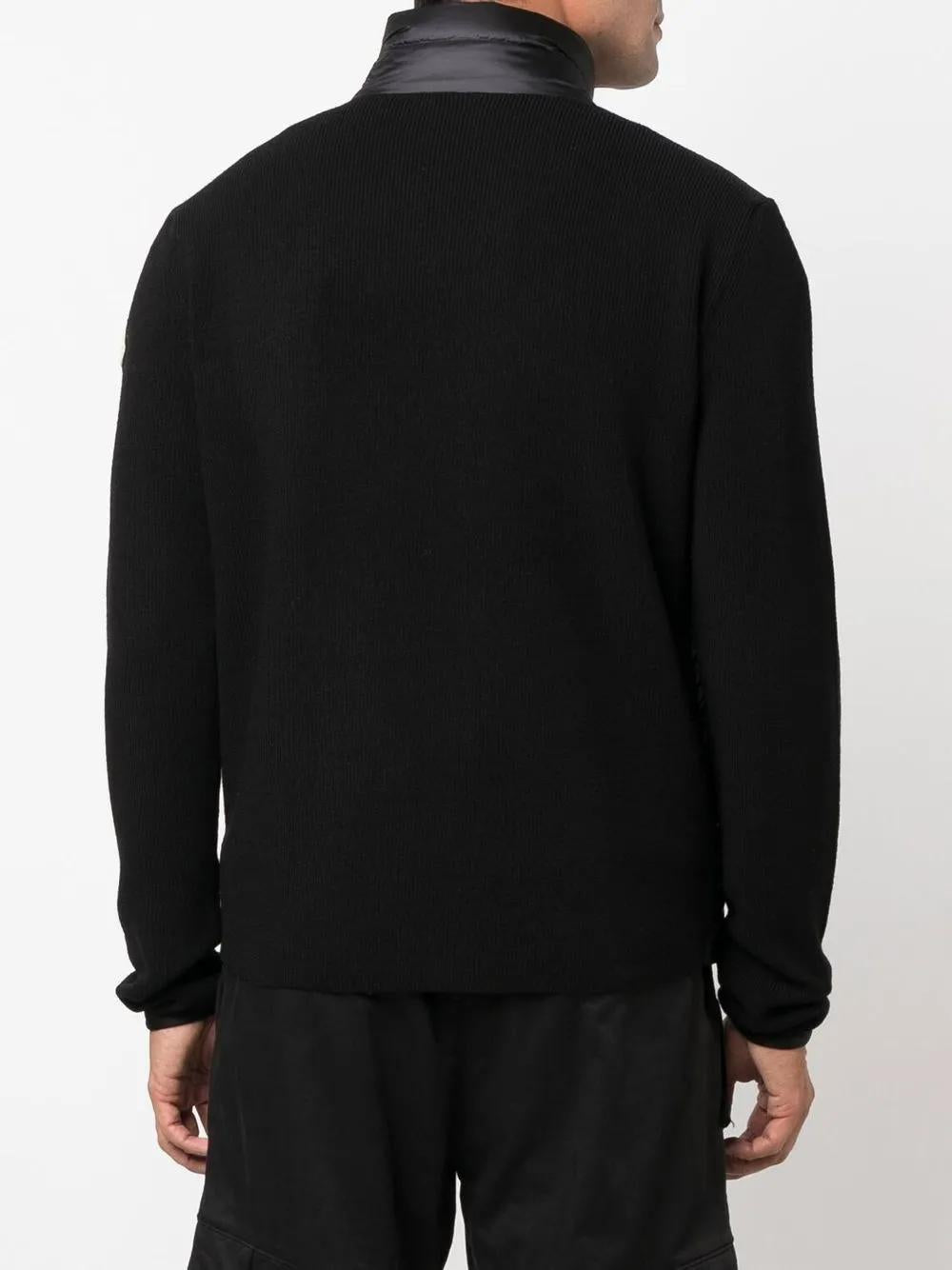 MONCLER Slim Fit Padded Jacket with Knit Sleeves - Women's Size S