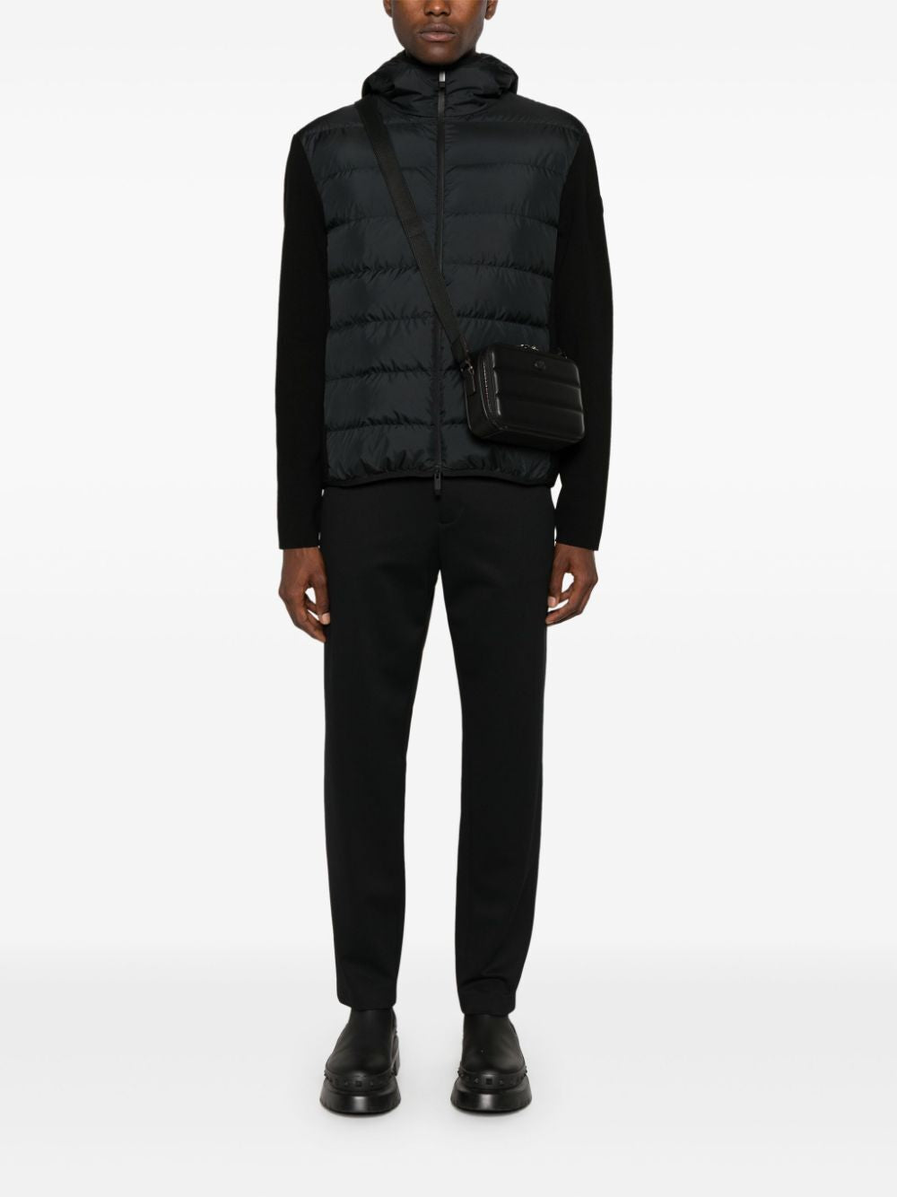 MONCLER GRENOBLE Wool Padded Cardigan with Zip for Men - FW25