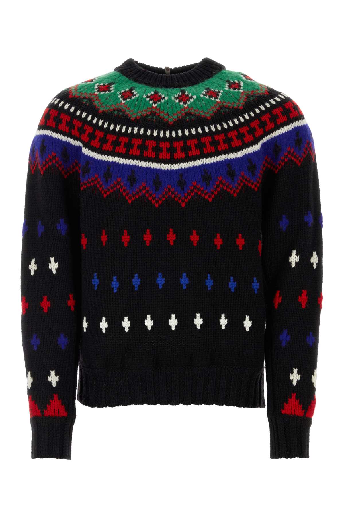 MONCLER GRENOBLE Embroidered Wool Blend Tricot Sweater for Men - FW23
