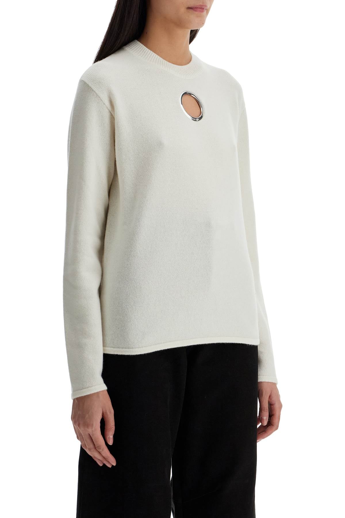 MONCLER GENIUS Women's Maxi Eyelet Detail Wool Sweater - Size S