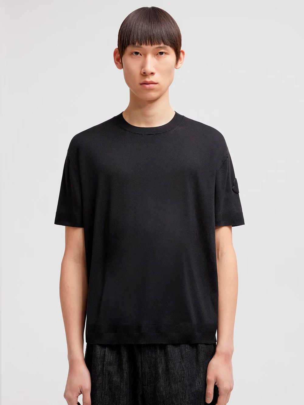 MONCLER Silk & Cotton Knit T-Shirt for Men