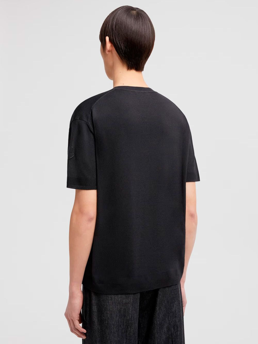 MONCLER Silk & Cotton Knit T-Shirt for Men